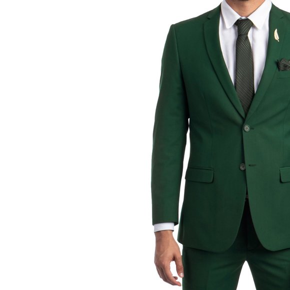 Tazio Slim Fit 2-Piece Suit, Hunter Green - Picture 3 of 3